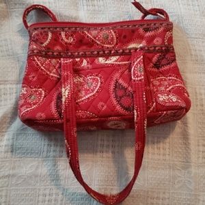 Vera Bradley red Paisley small handbag